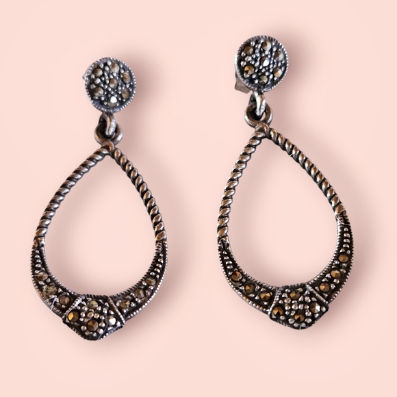 Sterling Silver Dangle Post Earrings - Picture 1 of 6